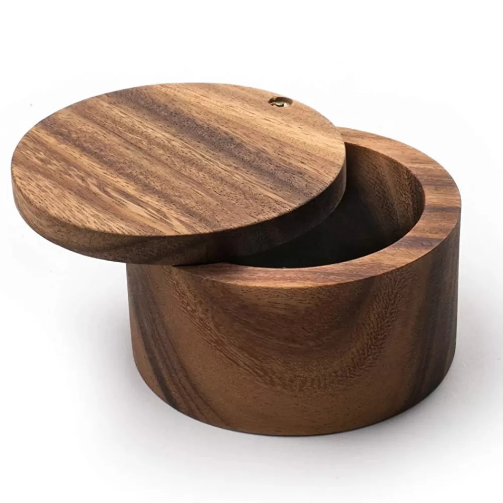 Flash Sale Acacia Wood Salt Cellar Garnishes