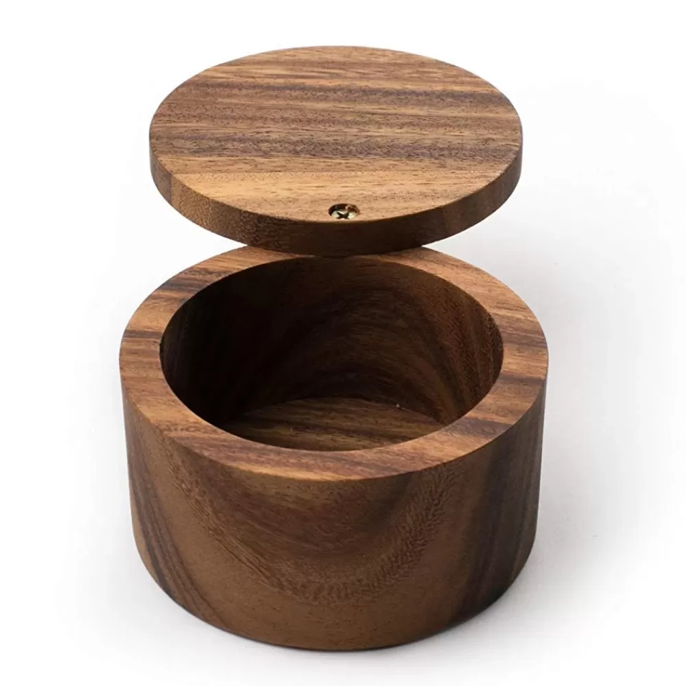 Flash Sale Acacia Wood Salt Cellar Garnishes