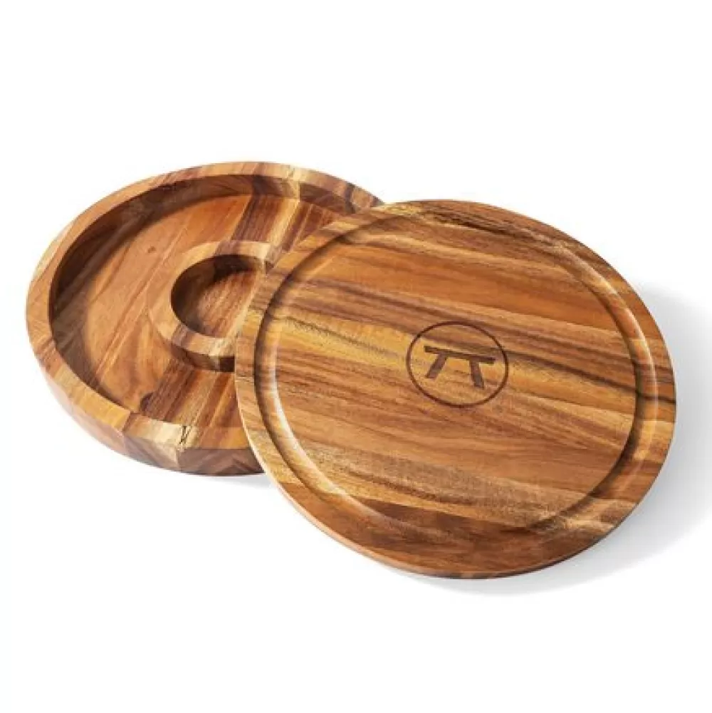 New Acacia Wood Salt Rimmer, Storage & Cutting Board Garnishes