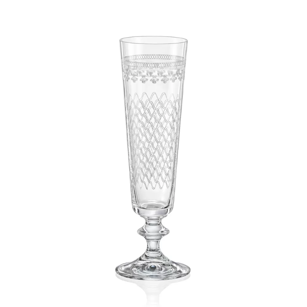 Best Bella Karolinka Etched Champagne Flute Wine