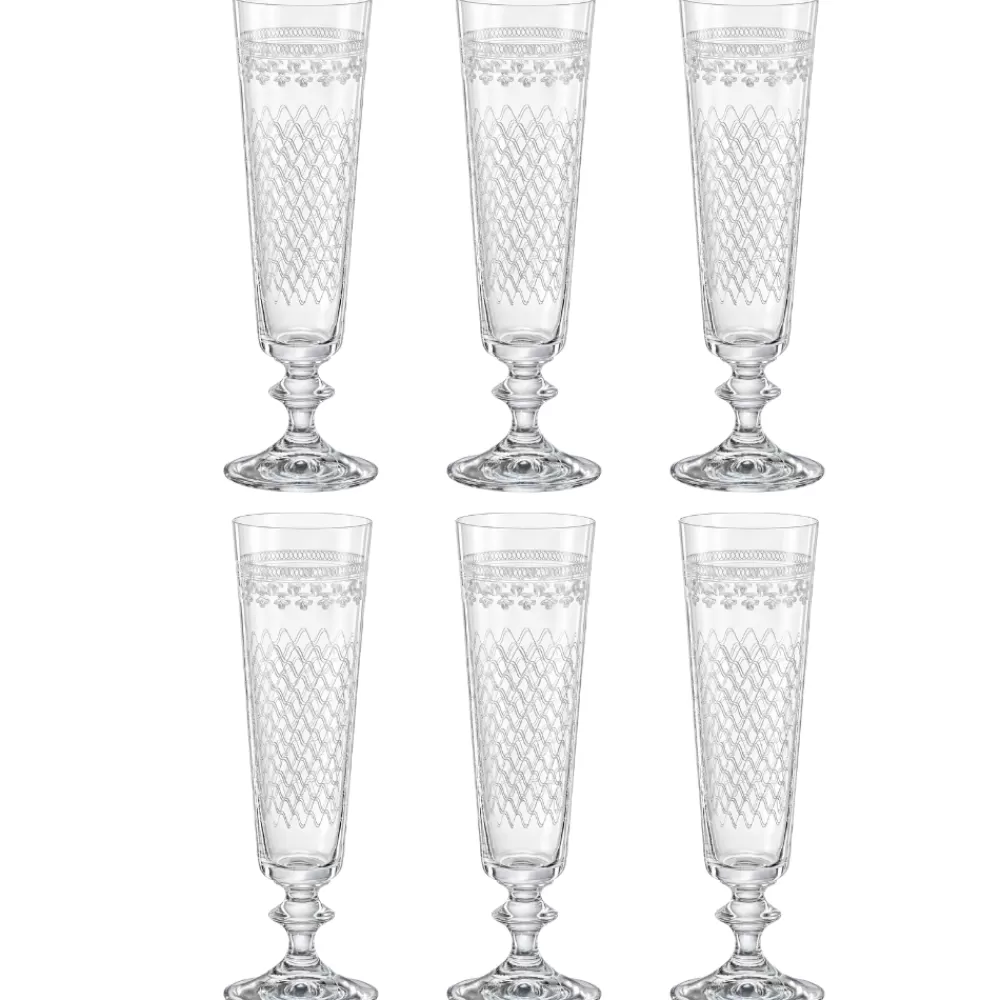 Best Bella Karolinka Etched Champagne Flute Wine