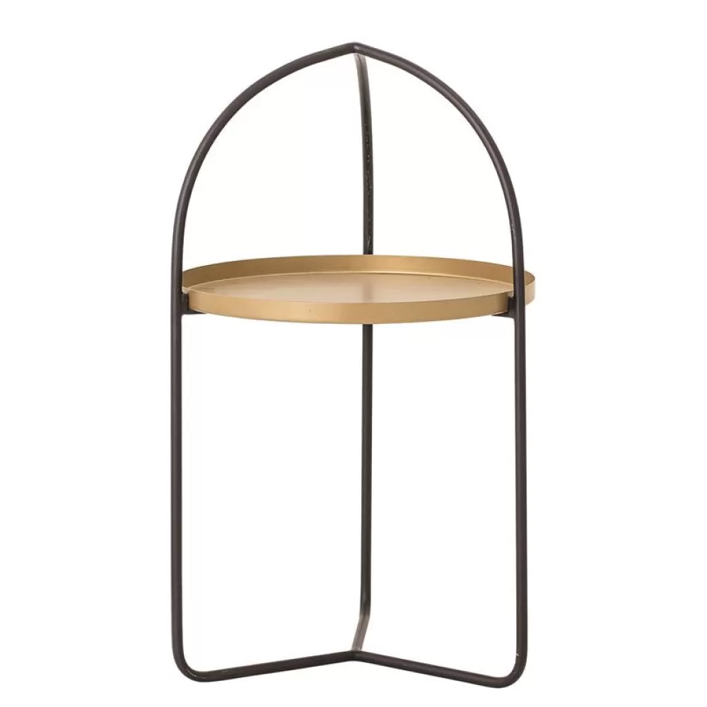 New Black + Gold Tray Stand Bar Carts