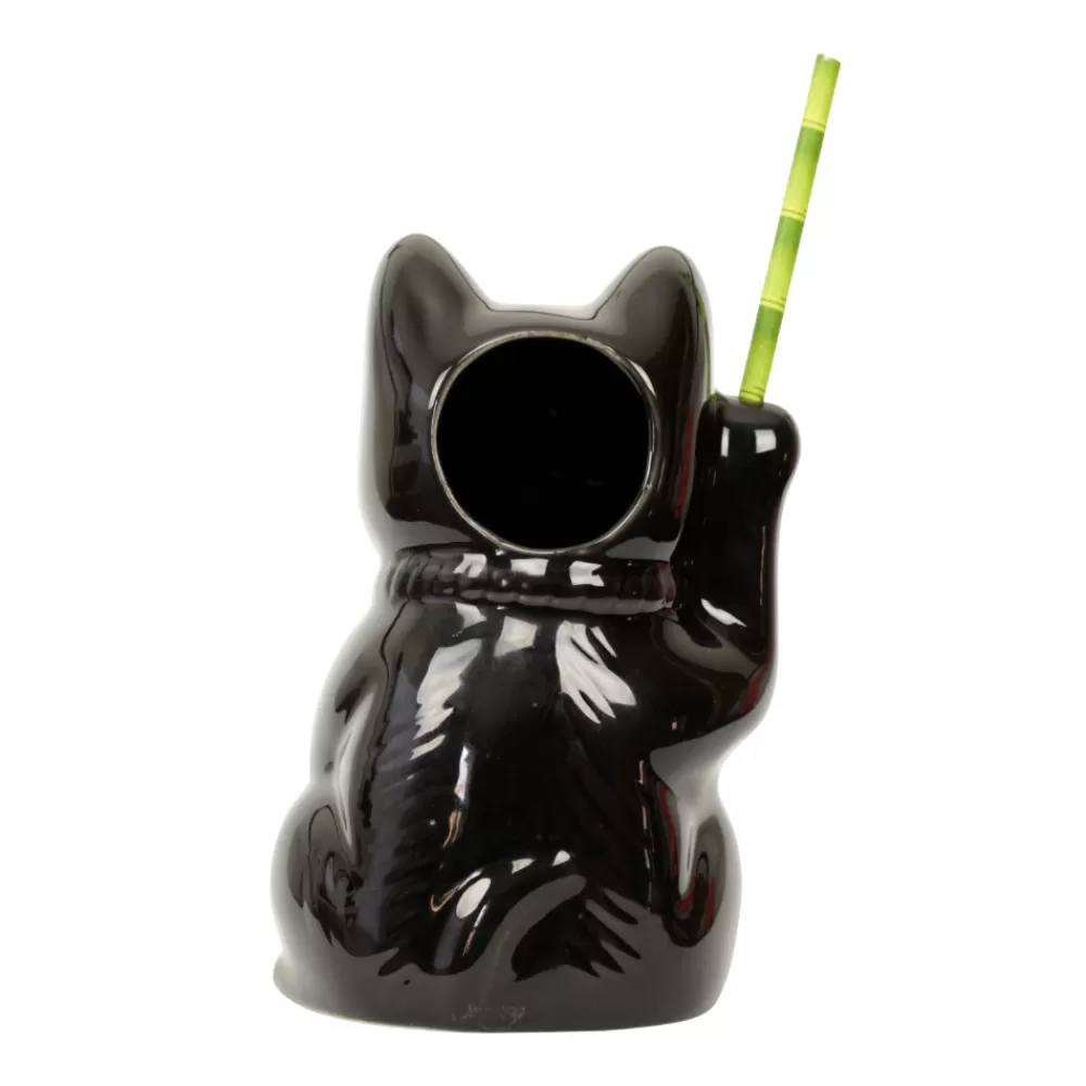 Flash Sale Black Neko Cat Tiki Mug Tiki