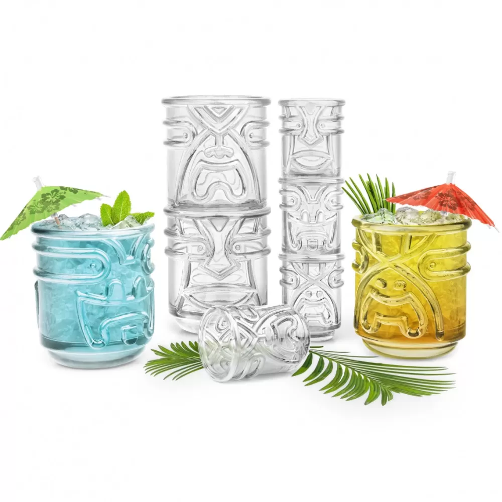 Cheap Clear Tiki God Glasses (Set Of 4) Tiki