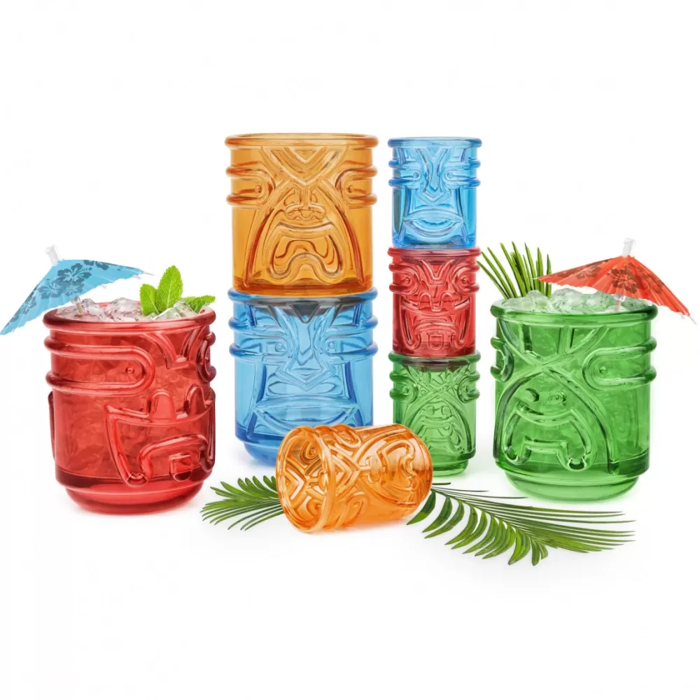 Cheap Colourful Tiki God Glasses (Set Of 4) Tiki