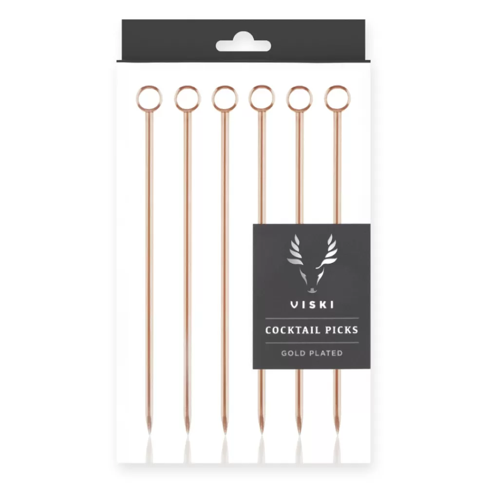 Online Copper Cocktail Pins (Set Of 6) Garnishes