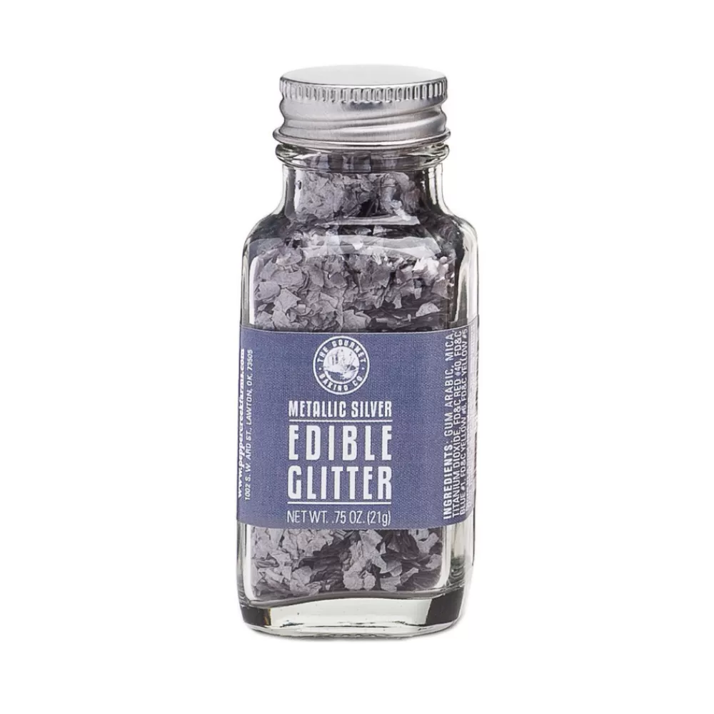 Outlet Edible Glitter (Metallic Silver) Garnishes