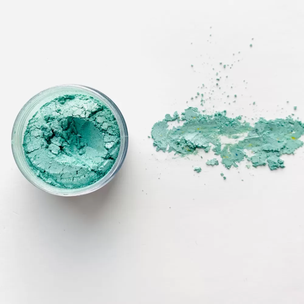 Flash Sale Edible Luster Dust (Mint Green Shimmer) Garnishes