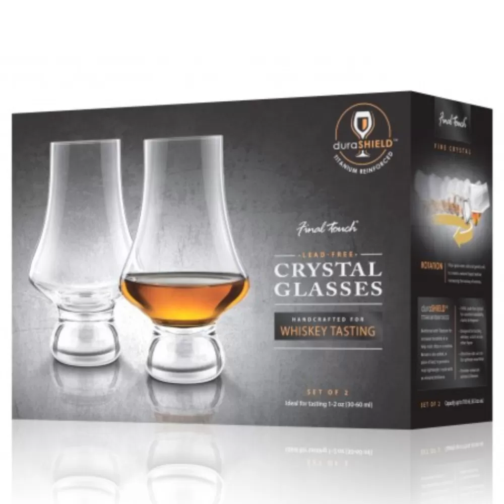 New Final Touch Whiskey Glasses (Set Of 2) Spirit Tasting