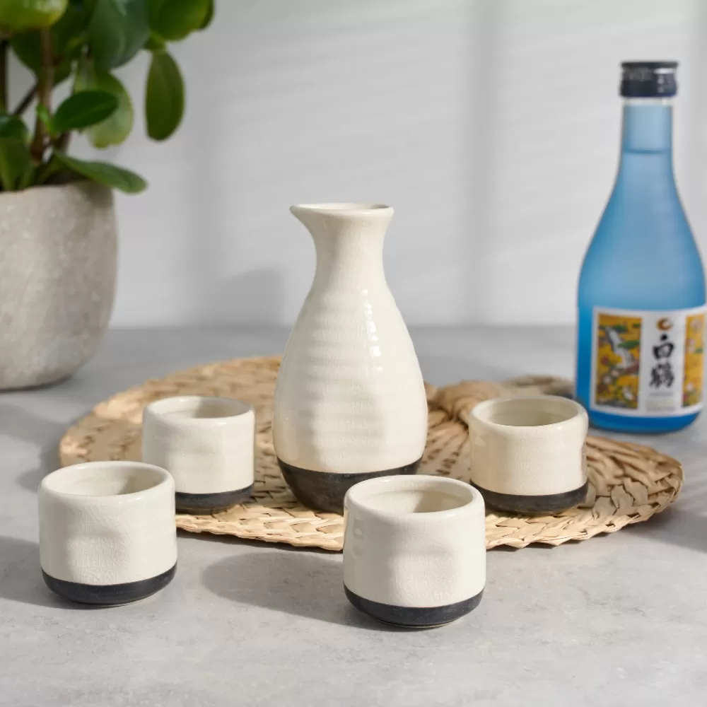 Hot Fire-Glazed Sake Set Spirit Tasting