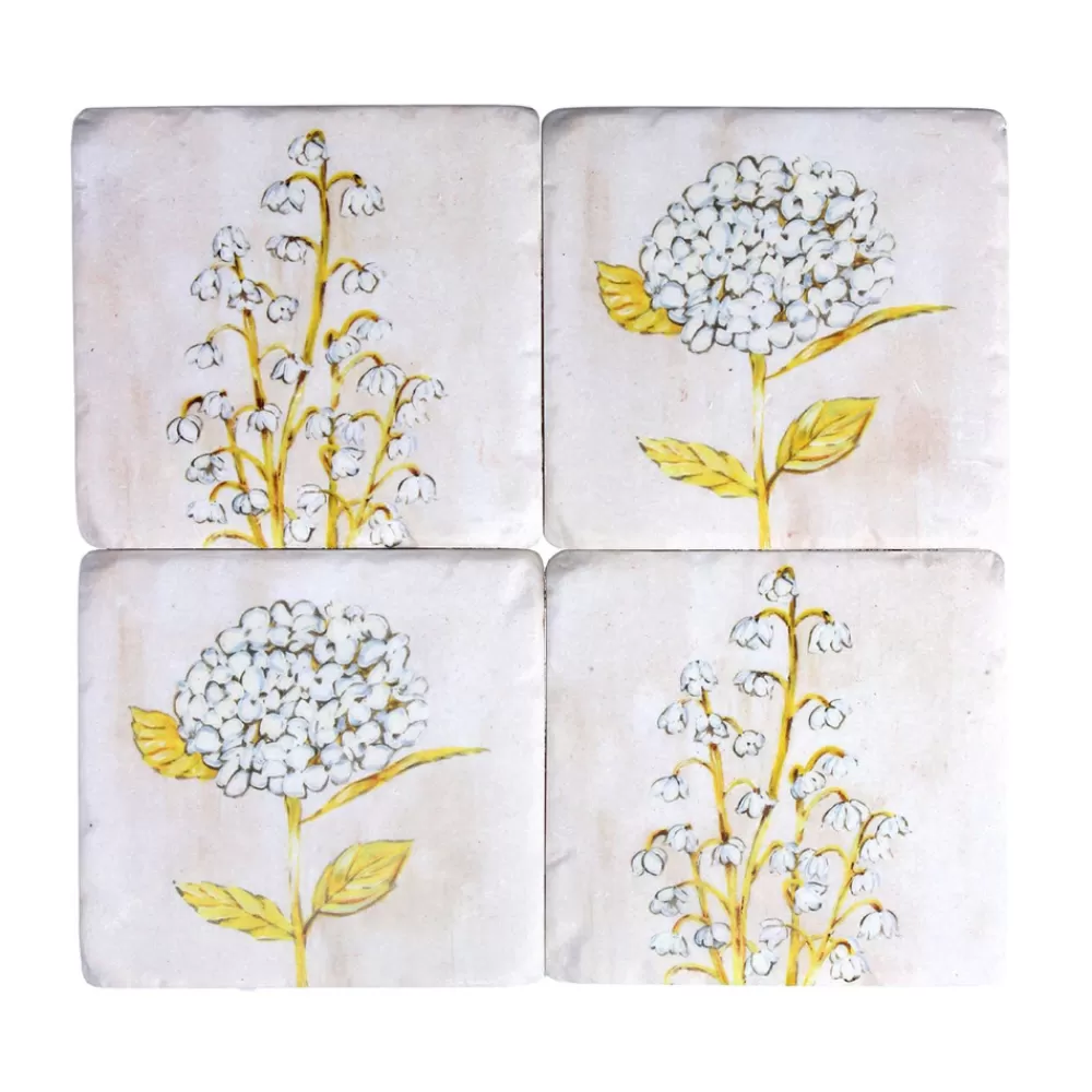 Clearance Floral Pattern Coasters (Set Of 4) Coasters & Trays