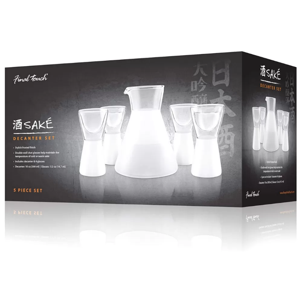 Best Sale Frosted Sake Decanter & Glasses Decanters & Pitchers