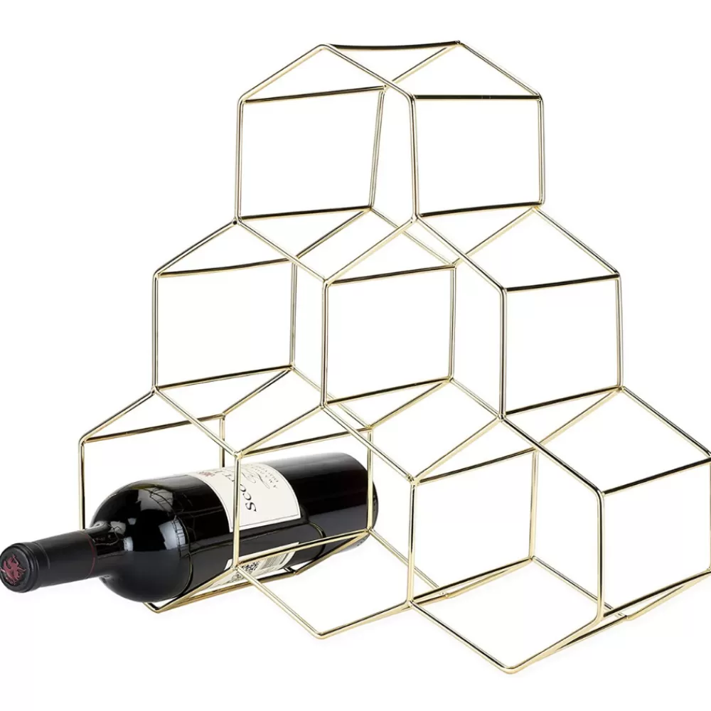 Hot Geo Gold Wine Rack Wine