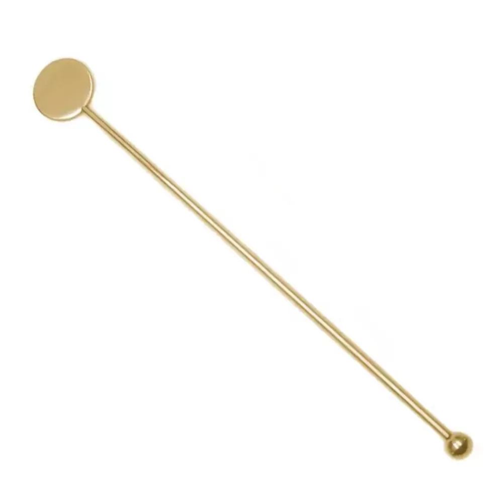 Discount Gold Disc Top Stir Stick Garnishes