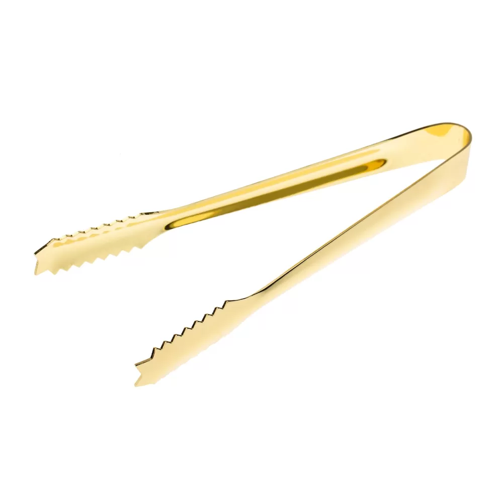 Clearance Gold Serrated Ice Tongs Potion House Bar Tools