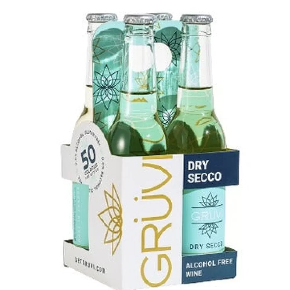 Outlet Gruvi Non-Alcoholic Dry Secco 4 Pack Non-Alcoholic Spirits