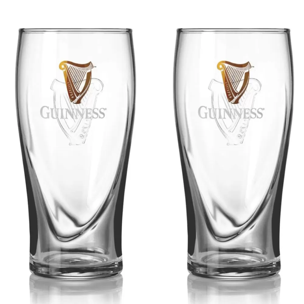 Sale Guinness Embossed Pint Glasses (Set Of 2) Beer