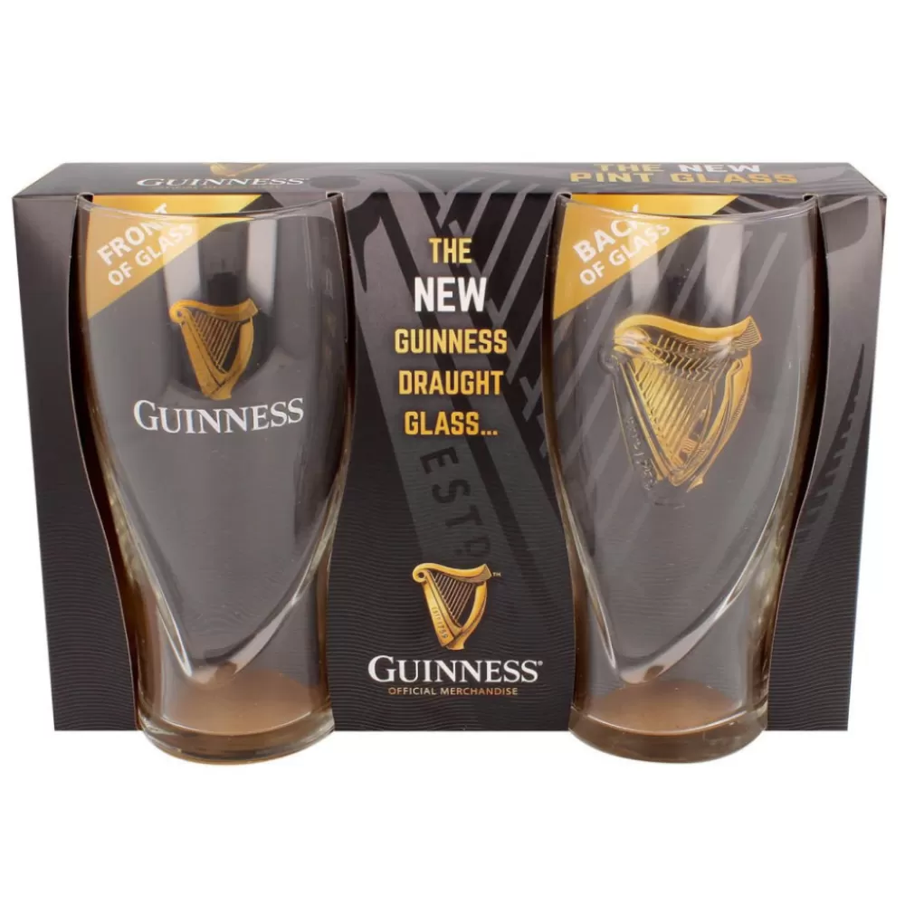 Sale Guinness Embossed Pint Glasses (Set Of 2) Beer