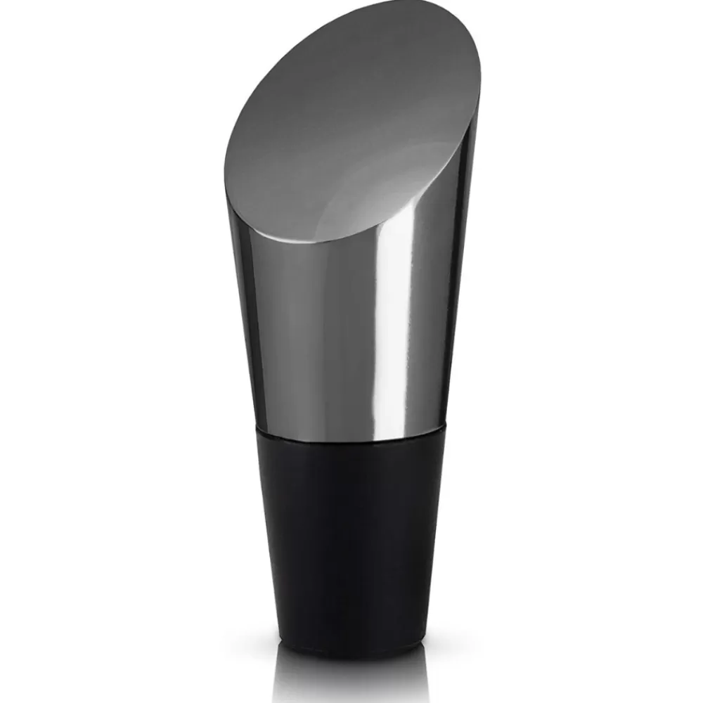 Hot Heavyweight Gunmetal Bottle Stopper By Viski Wine