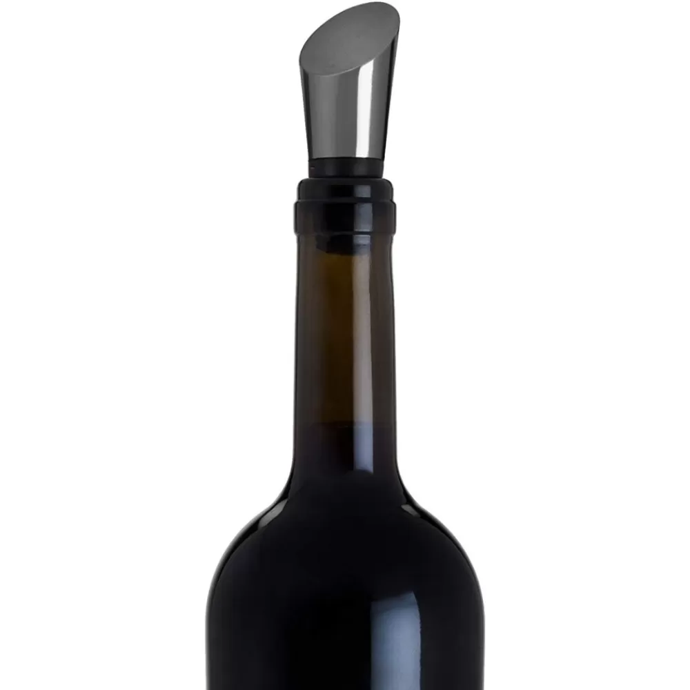 Hot Heavyweight Gunmetal Bottle Stopper By Viski Wine