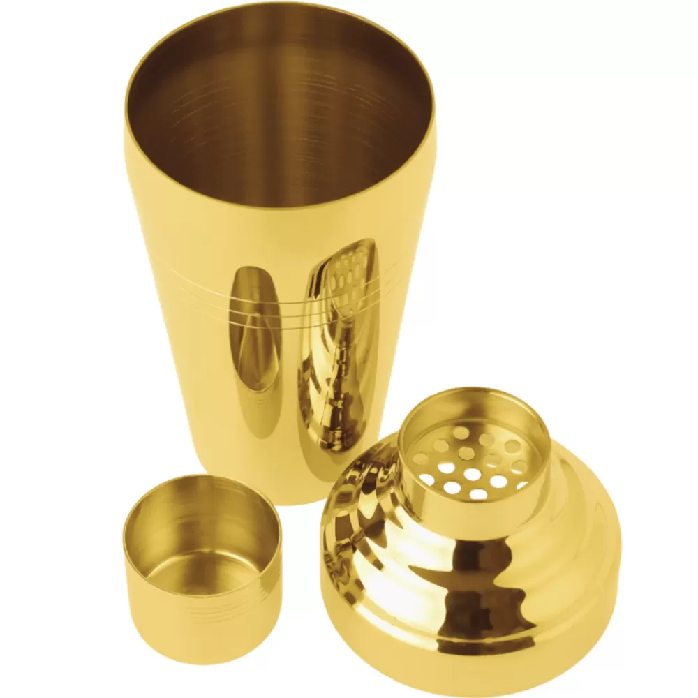 Cheap 24 Kt Gold 3-Piece Cobbler Shaker - Shiny Japanese-Made Bar Tools