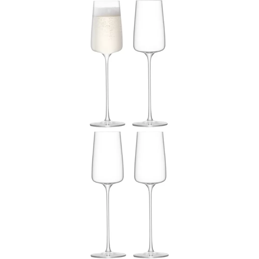 Fashion Lsa Metropolitan Champagne Flutes (Set Of 4) Wine