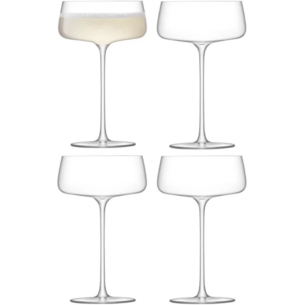 Shop Lsa Metropolitan Champagne Saucers (Set Of 4) Coupes / Nick & Nora