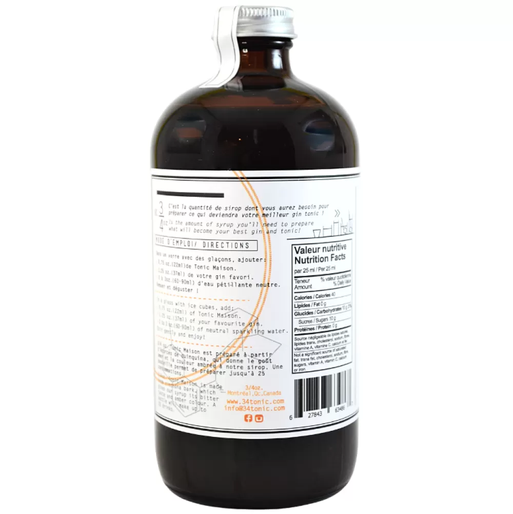 New 3/4 Oz. Maison Tonic Syrup Cocktail Mixers