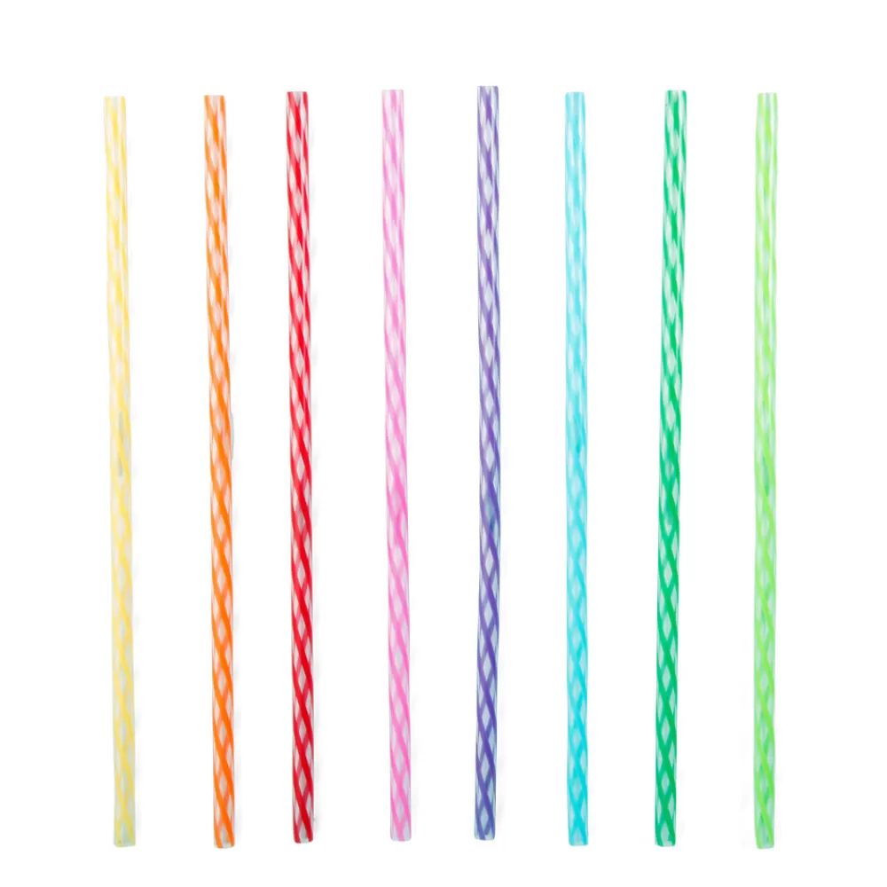 Hot Rainbow Reusable Straws (Pack Of 24) Tiki