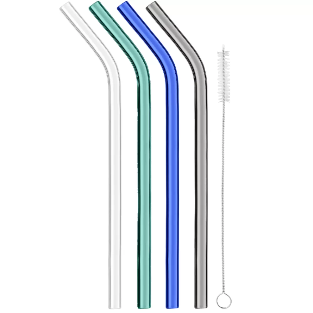 reusable_glass_straws_in_cool_tone_set_of__with_brush_0.webp Cheap Reusable Glass Straws In Cool Tone (Set Of 4 With Brush) Straws
