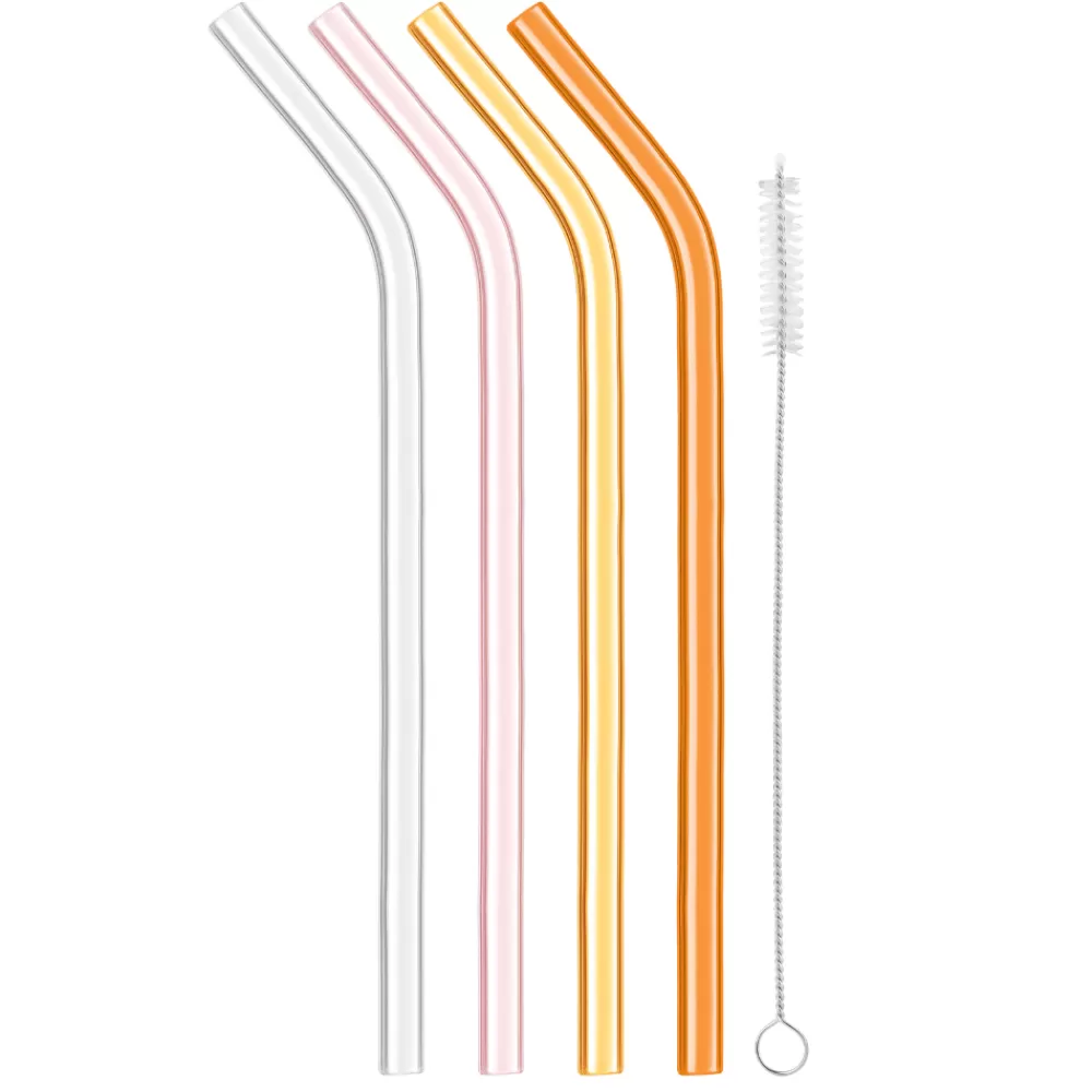 reusable_glass_straws_in_warm_tone_set_of__with_brush_0.webp New Reusable Glass Straws In Warm Tone (Set Of 4 With Brush) Straws