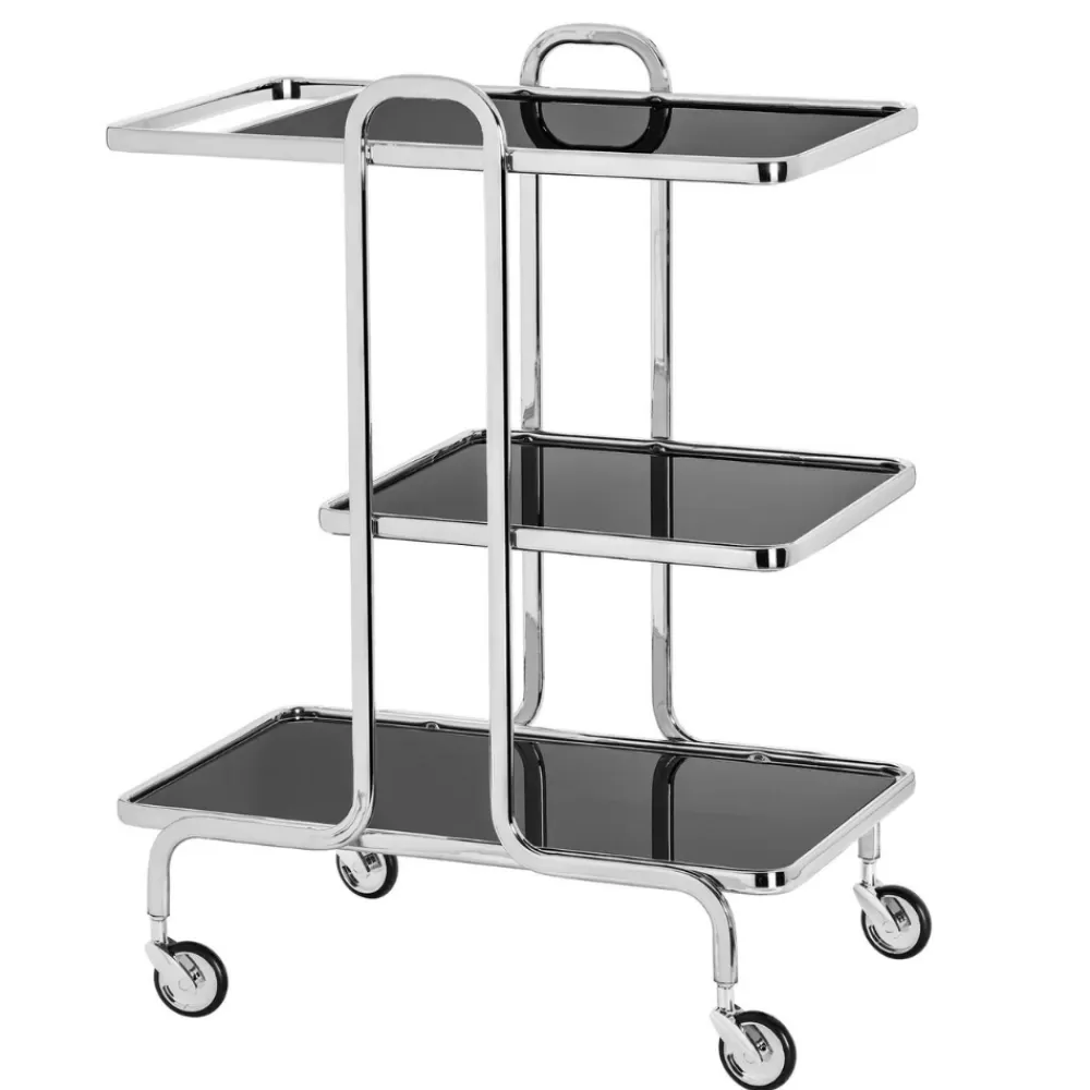 Clearance Rio Chrome 3 Tier Bar Cart Bar Carts