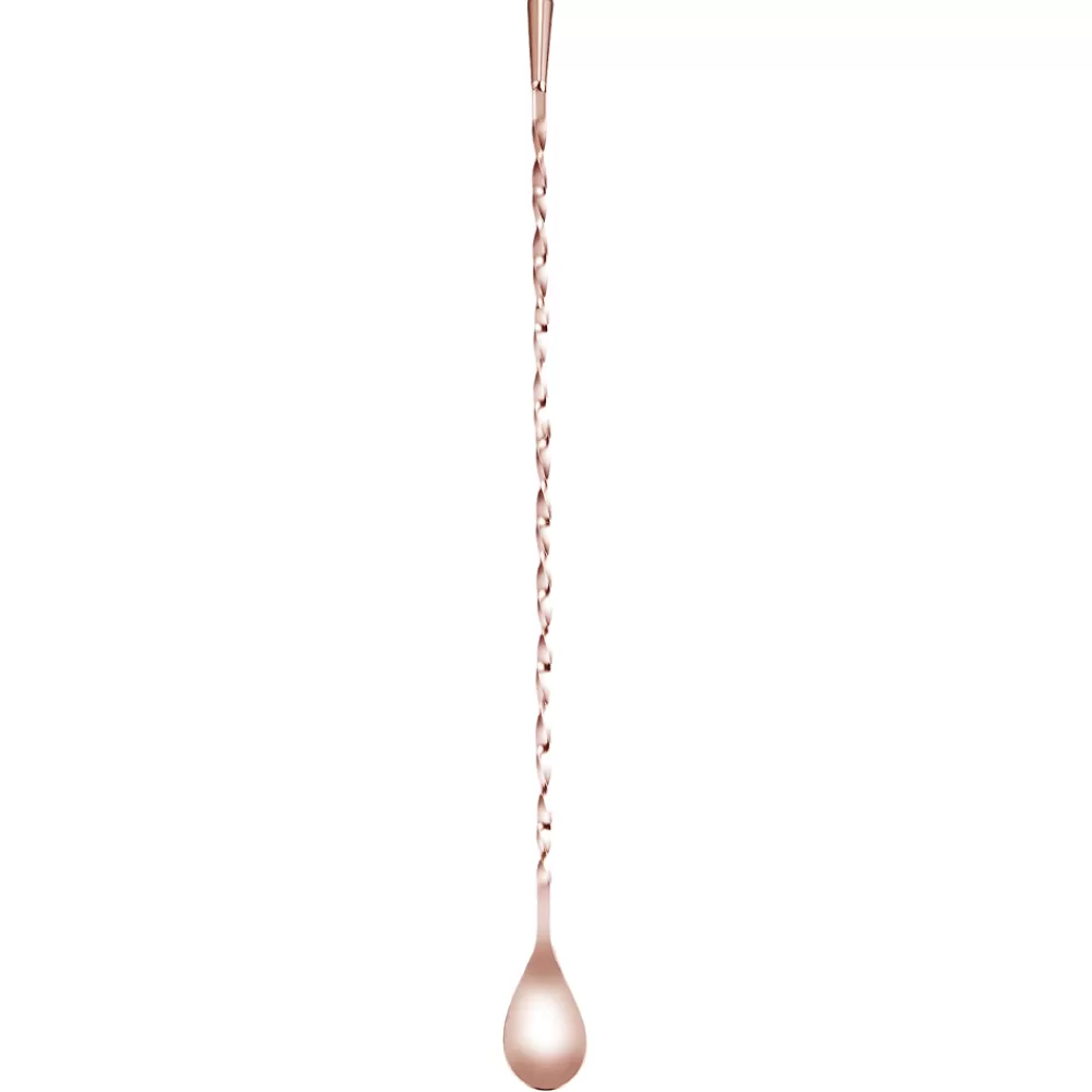 Clearance Rose Gold Teardrop Spoon (40Cm) Bar Spoons + Muddlers