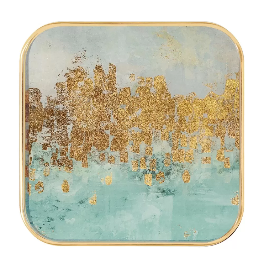 Best Savoy Blue Mirage Coasters (Set Of 4) Coasters & Trays