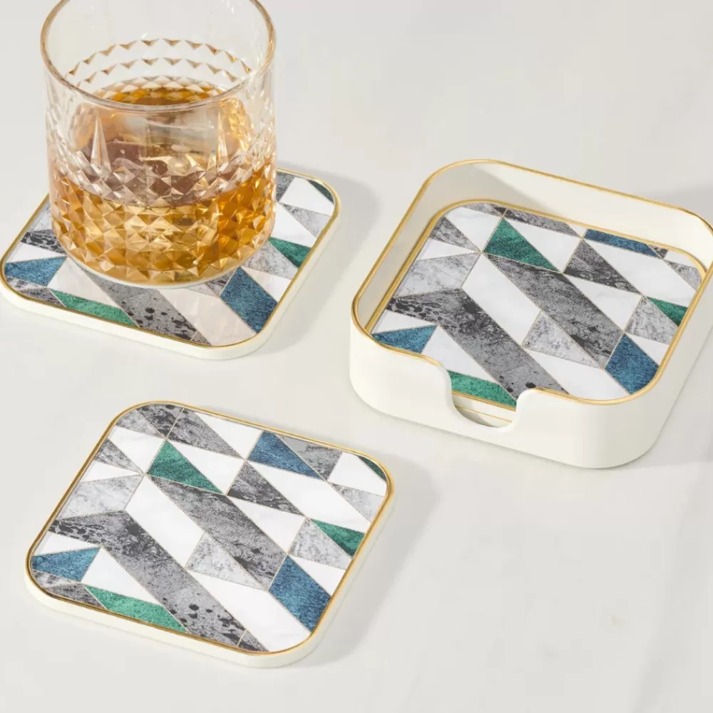 savoy_geometric_coasters_set_of__2.webp Sale Savoy Geometric Coasters (Set Of 4) Coasters & Trays