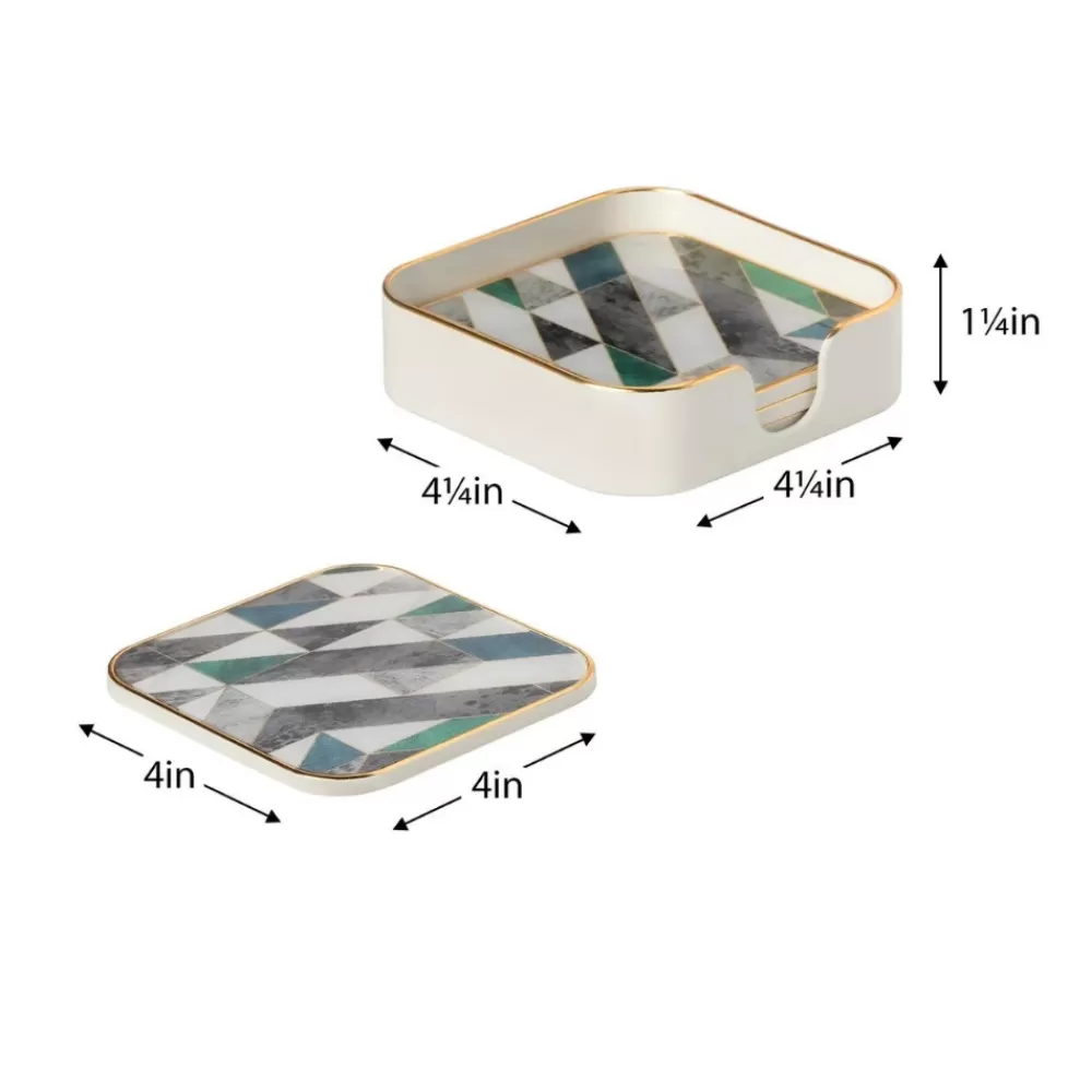 savoy_geometric_coasters_set_of__3.webp Sale Savoy Geometric Coasters (Set Of 4) Coasters & Trays