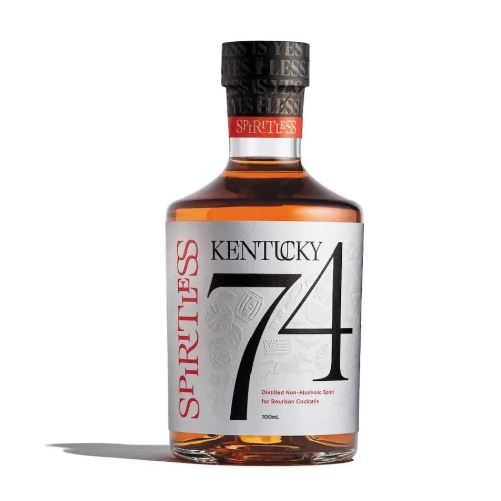 Clearance Spiritless Kentucky 74 Distilled Non-Alcoholic Bourbon Non-Alcoholic Spirits