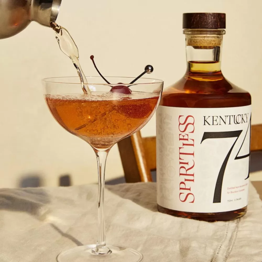 Clearance Spiritless Kentucky 74 Distilled Non-Alcoholic Bourbon Non-Alcoholic Spirits