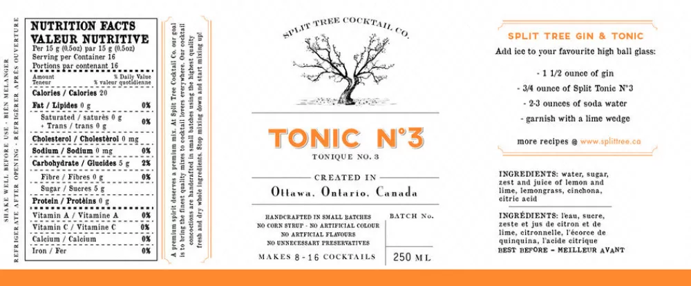 Best Split Tree Tonic No. 3 Cocktail Mixers