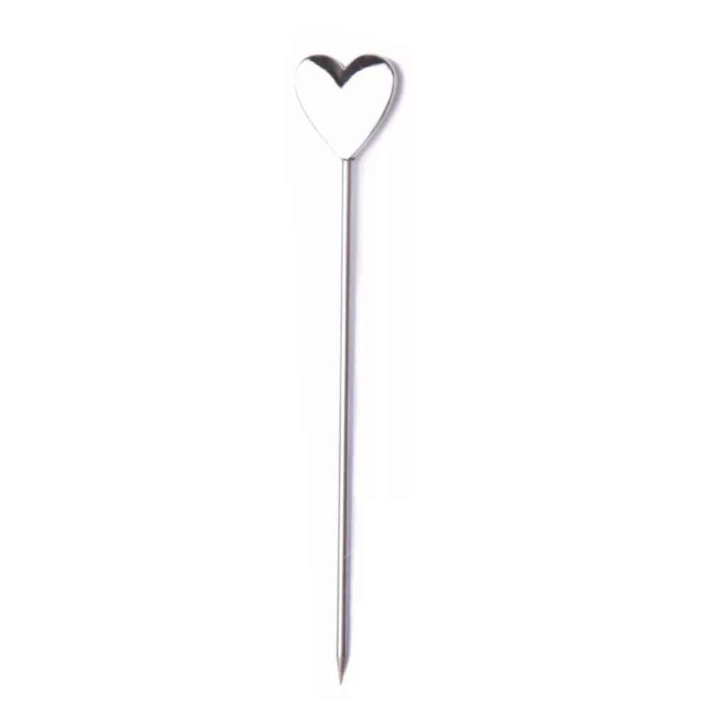 Sale Stainless Steel Heart Cocktail Pin Garnishes