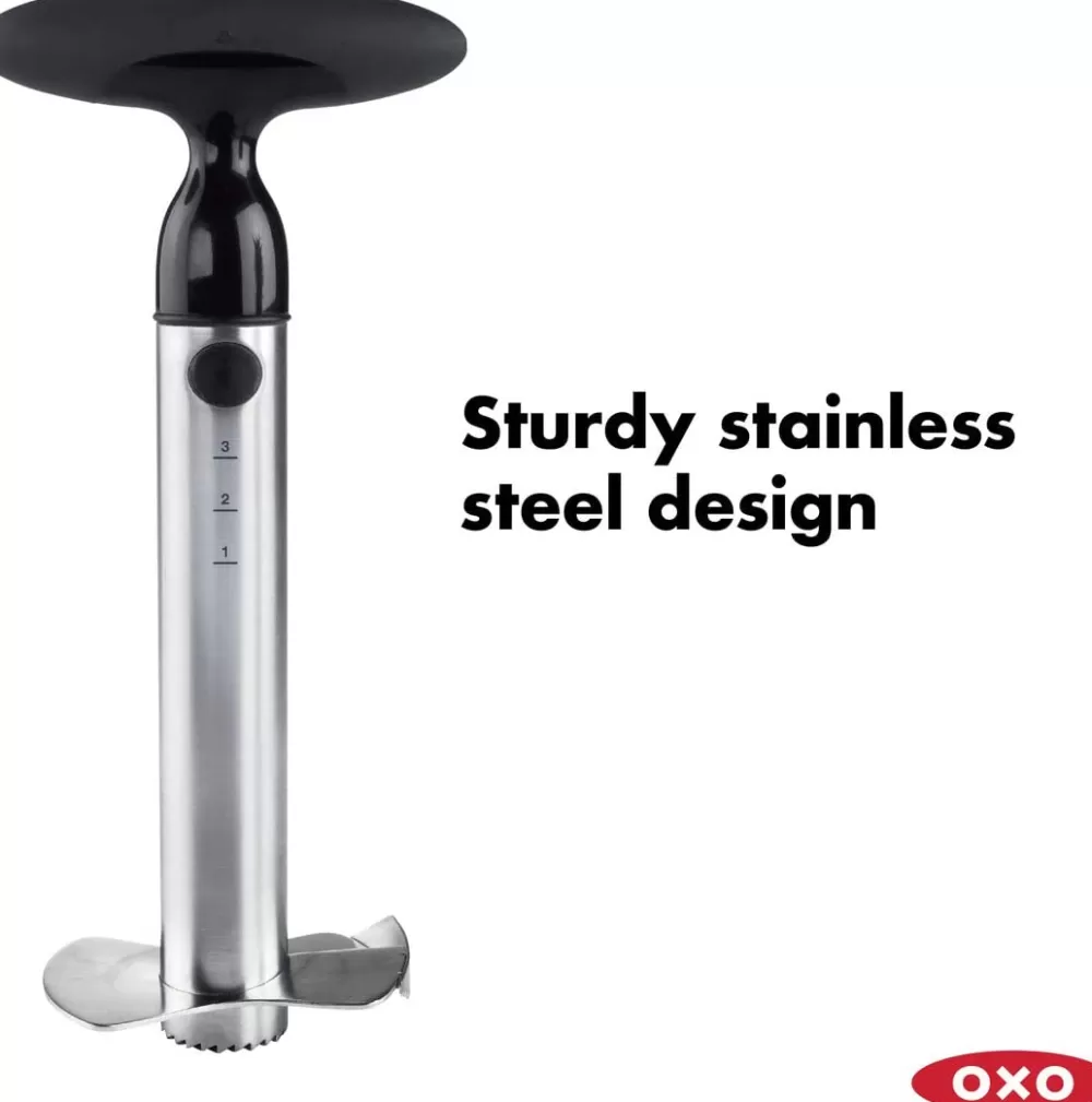 stainless_steel_ratcheting_pineapple_slicer_4.webp Online Stainless Steel Ratcheting Pineapple Slicer Tiki