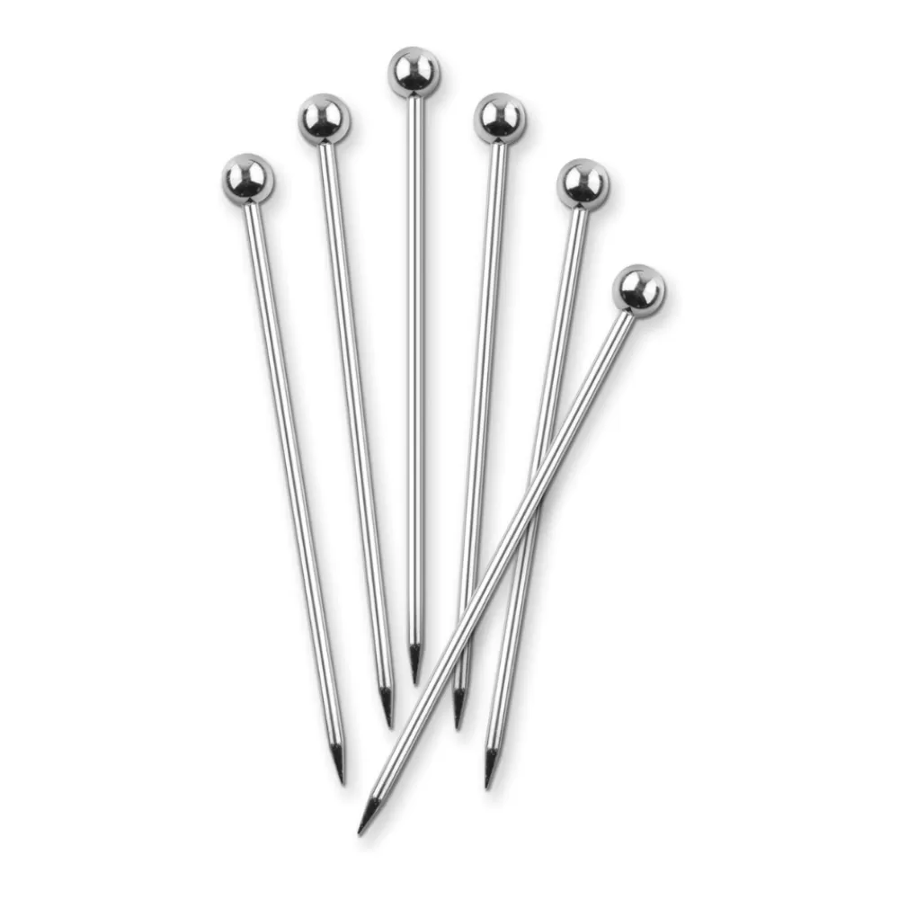 Fashion Steel Ball Cocktail Pin Garnishes