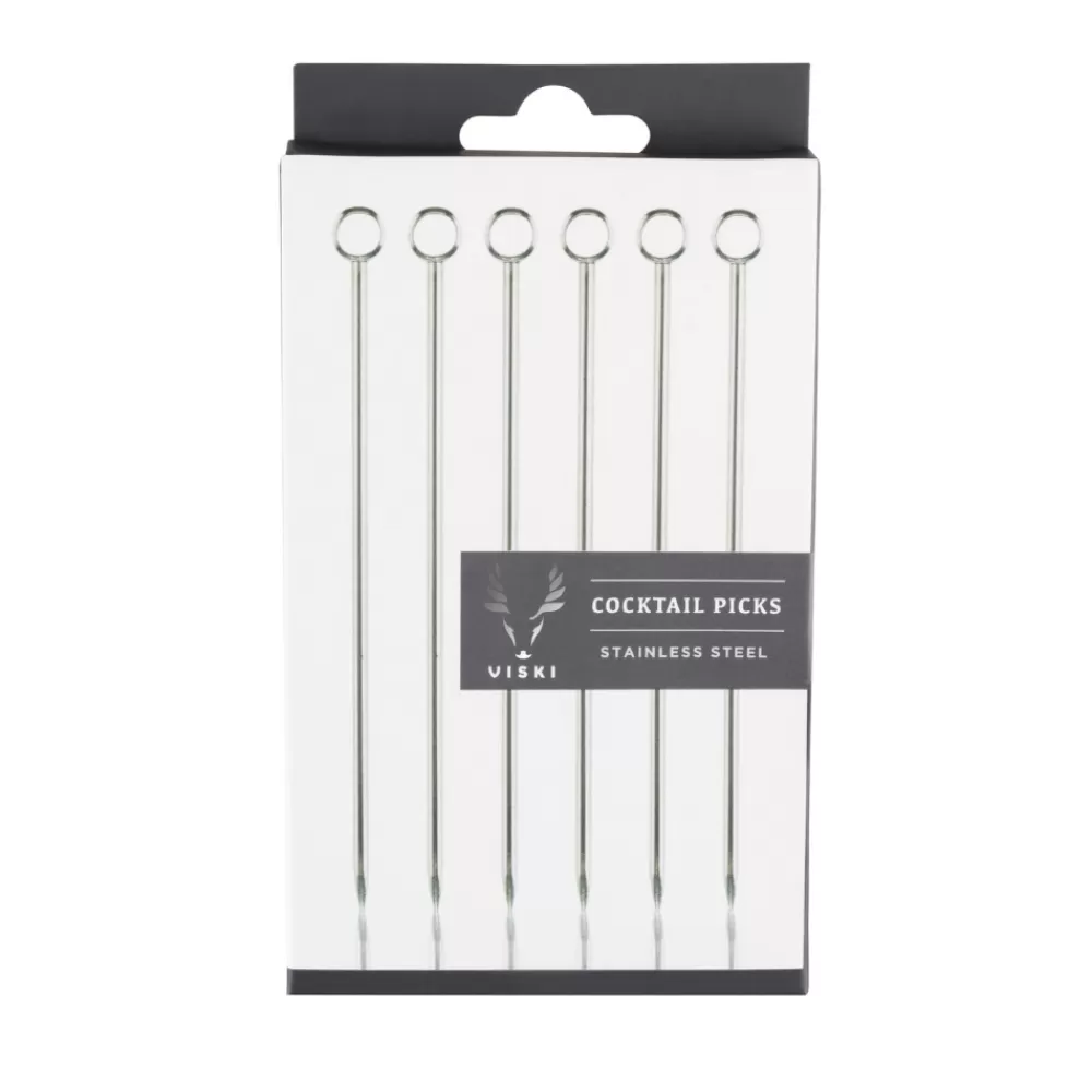 Best Sale Steel Cocktail Pins (Set Of 6) Cocktail Picks & Stirrers