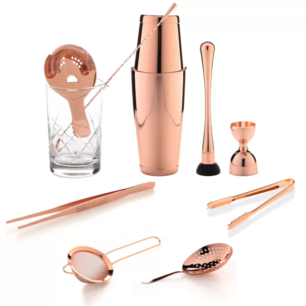 Clearance The Cocktail Aficionado Set (Copper) Potion House Bar Tools