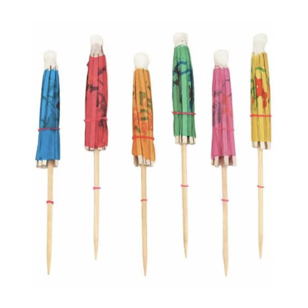 Cheap Umbrella Picks - Pack Of 12 Cocktail Picks & Stirrers