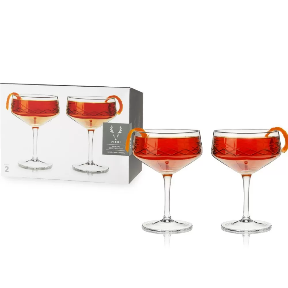 Best Sale Viski Admiral Coupe Glasses (Set Of 2) Coupes / Nick & Nora