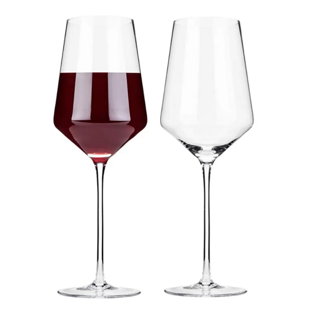 Outlet Viski Crystal Bordeaux Glasses (Set Of 2) Wine