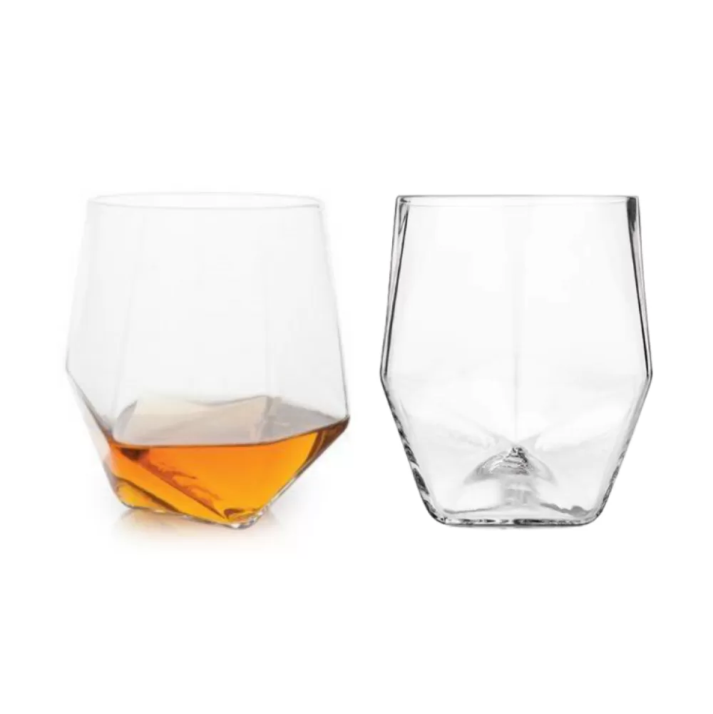 Best Sale Viski Faceted Crystal Tumblers (Set Of 2) Tumblers