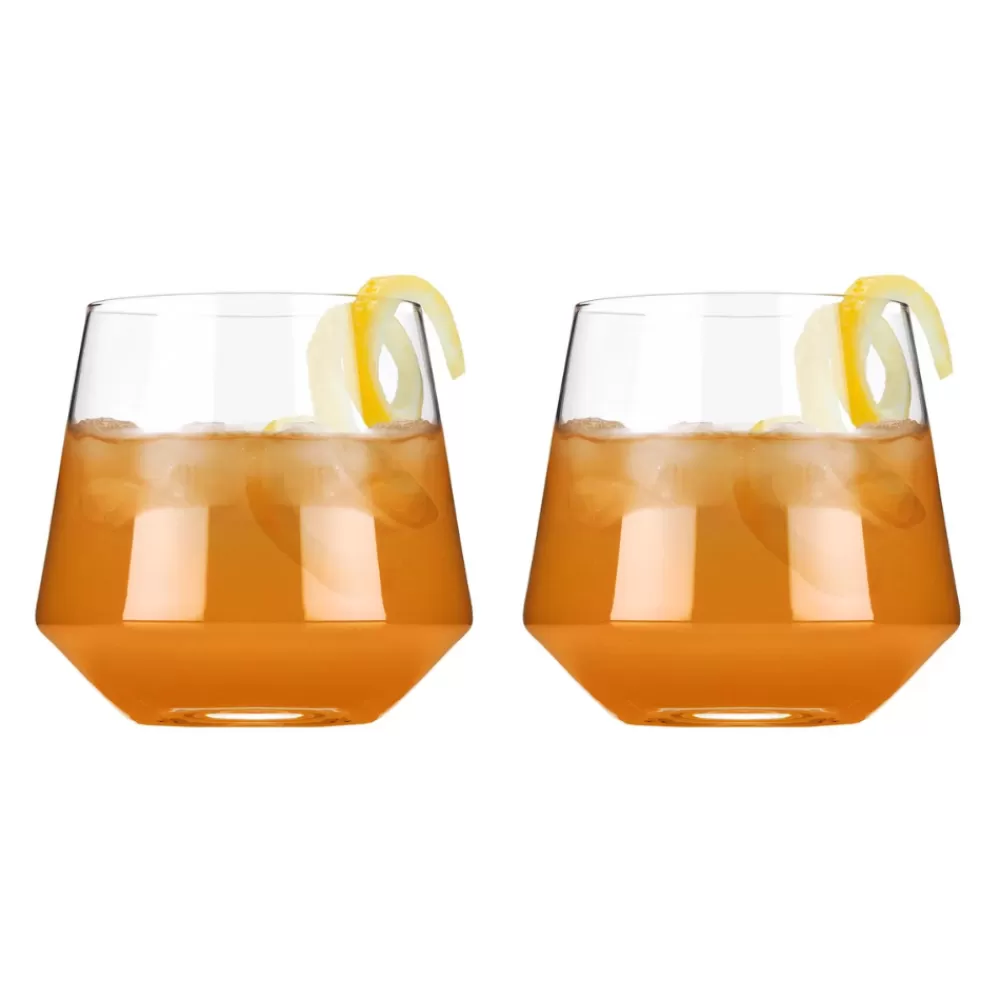 Best Sale Viski Raye Crystal Tumblers (Set Of 2) Tumblers