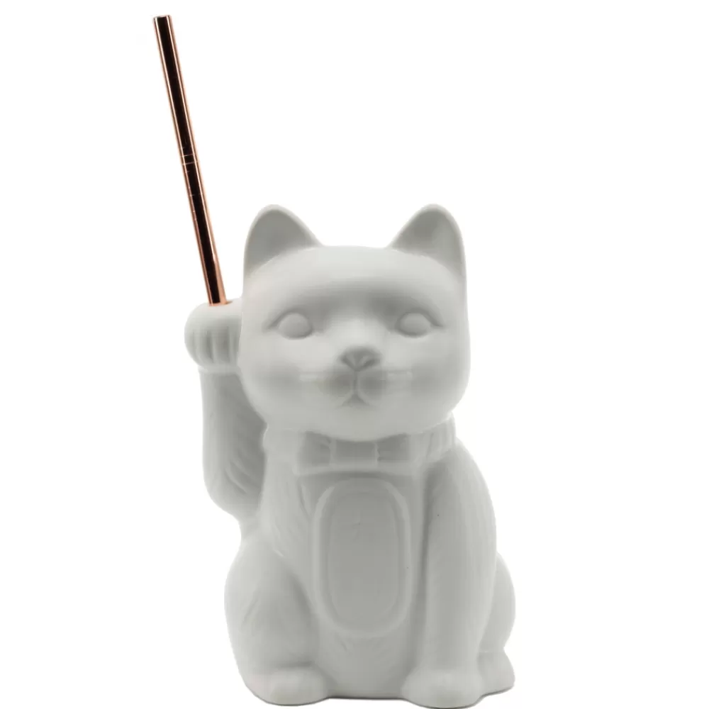 Cheap White Neko Cat Tiki Mug Potion House Bar Tools